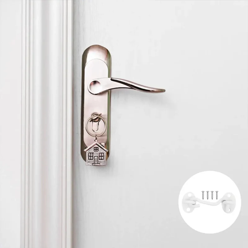Heavy Duty Stainless Steel Gate Hook And Eye Latch Lock For Door Window Garage Shed Cabinet Hardware Featuring Straight Up Tough Rust Resistant Build And Slick Swivel Action For Any Home Project