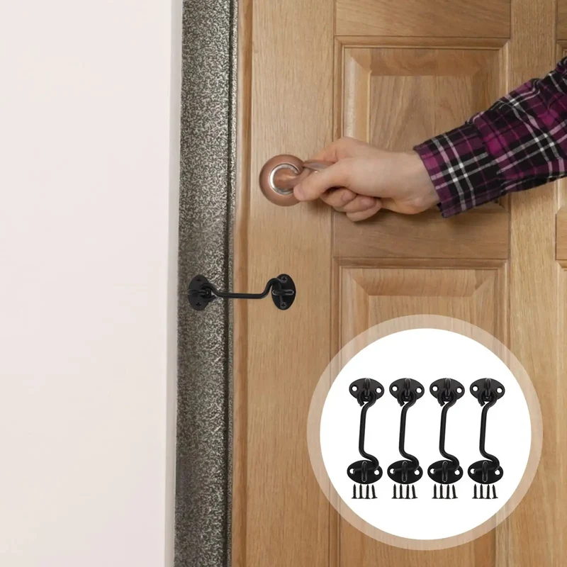 Heavy Duty 16 Pack Barn Door Hook And Eye Latch Kit Tough As Nails Stainless Steel Gate Hasp For Sheds Cabins And Outbuildings No Fuss Setup Top Notch Locking Action Durable Finish