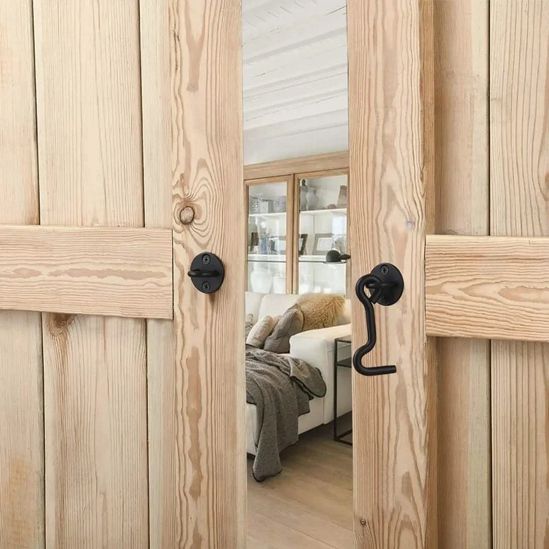 Heavy Duty 16 Pack Barn Door Hook And Eye Latch Kit Tough As Nails Stainless Steel Gate Hasp For Sheds Cabins And Outbuildings No Fuss Setup Top Notch Locking Action Durable Finish