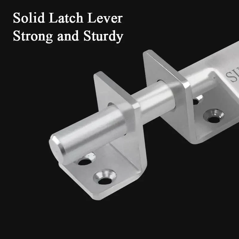 Heavy Duty Stainless Steel Sliding Door Bolt Gate Latch With Padlock Hole Works Both Ways For Left Right Swinging Doors Lockdown Security Two Way Slide Bolt Tough As Nails Hasp Design Secure Privacy Gate Hardware Upgrade