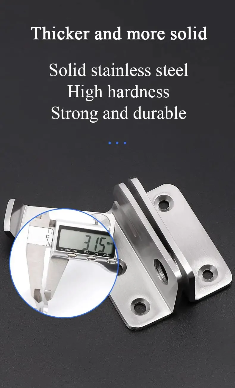 Lock Down Your Rig With This Stainless Steel Slide Bolt Door Lock Offering 90 Degree Rotation Ideal For Gates Sheds Windows And Cabinets Plus Heavy Duty Rust Resistant Design Keeps Your Garage Secure While Adding Pro Reliability To Every DIY Project