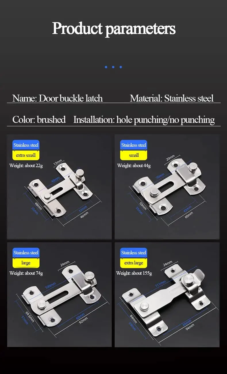 Lock Down Your Rig With This Stainless Steel Slide Bolt Door Lock Offering 90 Degree Rotation Ideal For Gates Sheds Windows And Cabinets Plus Heavy Duty Rust Resistant Design Keeps Your Garage Secure While Adding Pro Reliability To Every DIY Project