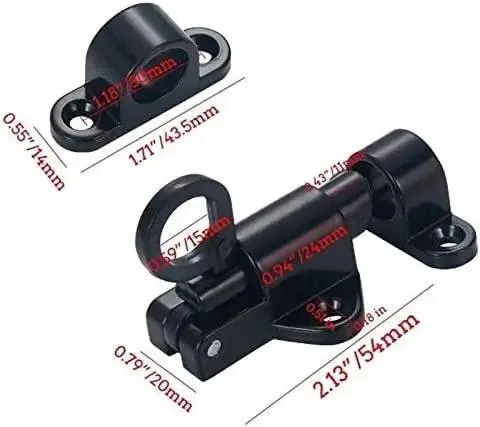 Dead Tight Automatic Sliding Door Lock Spring Bolt Latch Heavy Duty Aluminum Alloy Home Gate Window Safety Catch Smooth Pull Ring Setup In No Time Keep Your House Locked