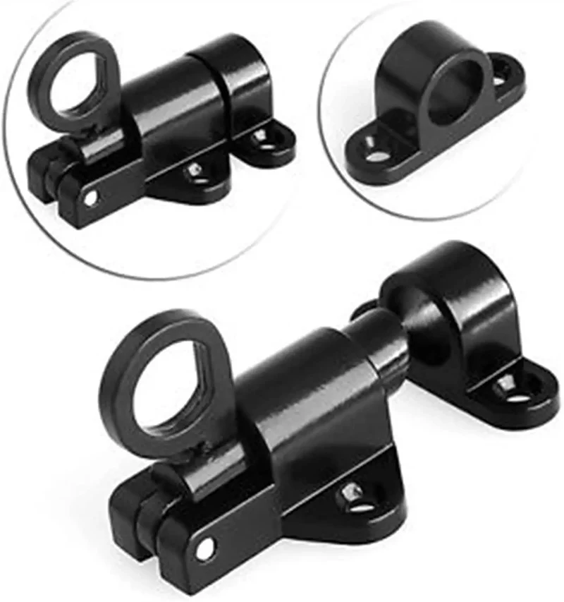 Heavy Duty Aluminum Sliding Door Spring Loaded Barrel Bolt Lock Delivers Smooth As Butter Operation For Sturdy Residential And Commercial Entryways Built Tough To Take Daily Abuse While Gliding Easy Every Single Day
