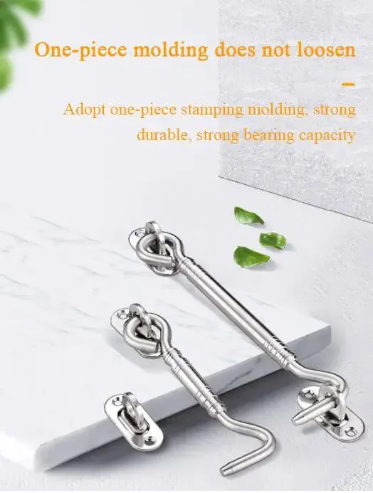Premium Heavy Duty Stainless Steel Sliding Barn Door Latch With Secure Hook And Eye Lock Featuring Smooth Glide Mechanism And Rock Solid Build For Fences Sheds And Outdoor Security Gates