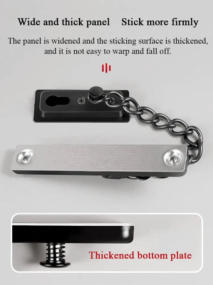 Premium Stainless Steel Door Chain Lock With Heavy Duty Sliding Bolt Gate Latch Hardware For Knockback Entry Security And Tough Outdoor Rust Free Daily Grind Protection