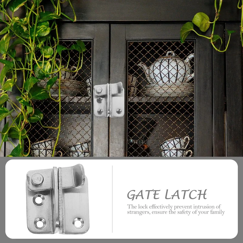 Easy Install Durable Stainless Steel Heavy Duty Gate Latch Rock Solid Yard Door Lock Rust Resistant Barn Shed Garage Security Bolt Closure For Double Doors And Pet Cages
