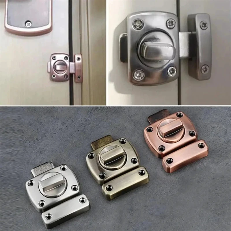 Hella Tough Zinc Alloy Gate Latch For Sliding Doors Rock Solid Right Angle Hook Buckle Silver Finish Heavy Duty Rust Resistant Outdoor Security Hardware Kit