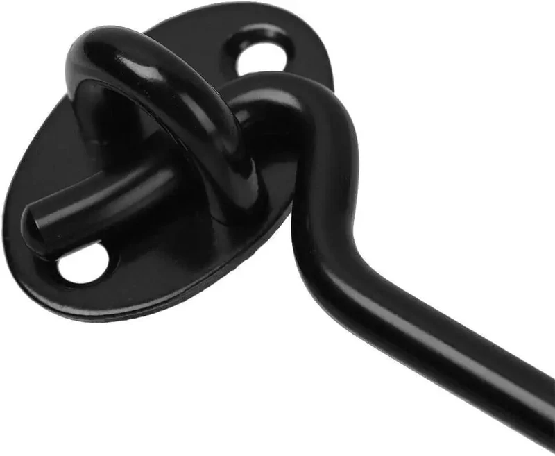Built Tough 2 Pack Gate Hook Latches For Shed Doors Garden Gates And Cabinet Windows Rust Proof Stainless Steel Design With Dead Simple Installation Screws That Honestly Stays Put