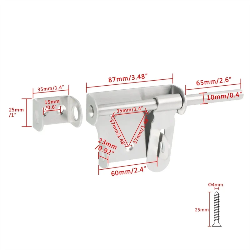 Heavy Duty Stainless Steel Gate Latch Lock With 150 Millimeter Bar For Wooden Garden Gates Backyard Security Weather Resistant Outdoor Hardware No Fuss Setup Rock Solid Build Quality