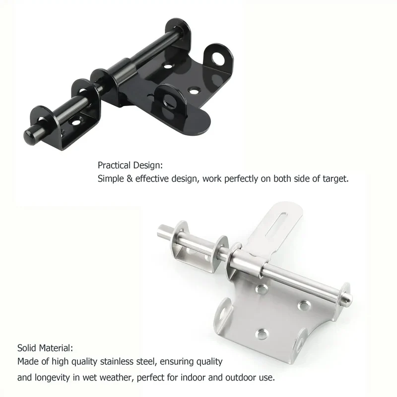 Heavy Duty Stainless Steel Gate Latch Lock With 150 Millimeter Bar For Wooden Garden Gates Backyard Security Weather Resistant Outdoor Hardware No Fuss Setup Rock Solid Build Quality