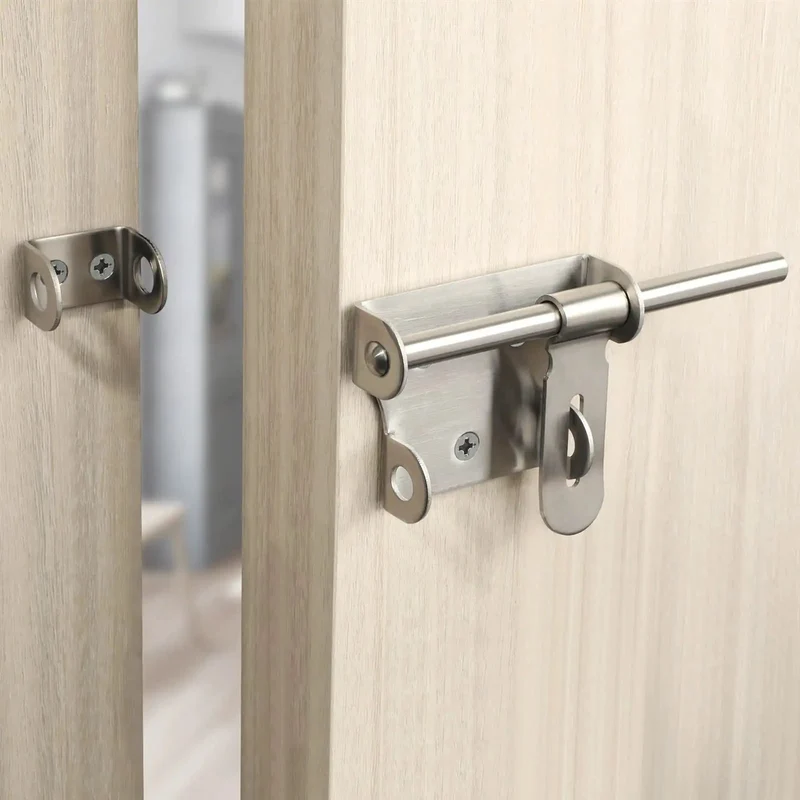 Heavy Duty Stainless Steel Gate Latch And Bolt For Wood Garden Fence Smooth Glider Security Bar Quick Install Rustproof Backyard Gate Lock Zero Hassle Yard Glow Up