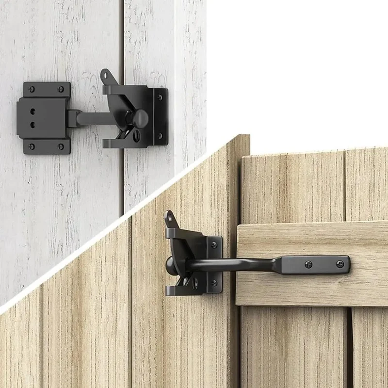 Heavy Duty Automatic Gate Latch Featuring Tough As Nails Self Actuating Mechanism And Secure Padlock Loop Built For Up To 144Mm Gates Straight Forward DIY Hookup Always Locked