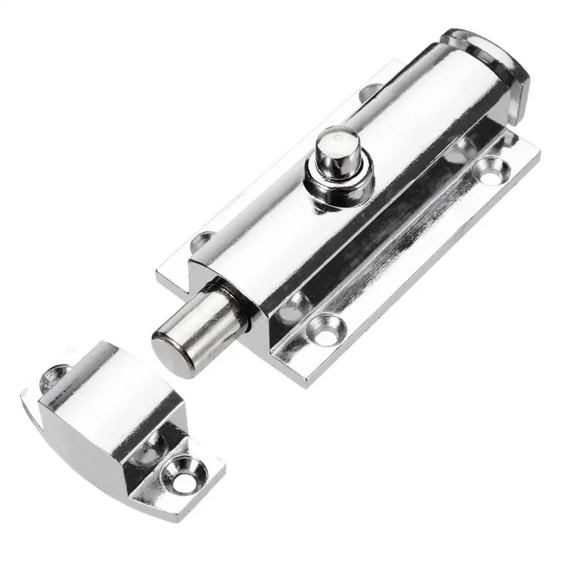 Heavy Duty Sliding Door Lock Bolt Featuring Smooth Gliding Gate Latch Crafted Thick And Tough From Zinc Alloy Security Hardware For Rugged Entryway Doors Top Shelf Quality Guaranteed