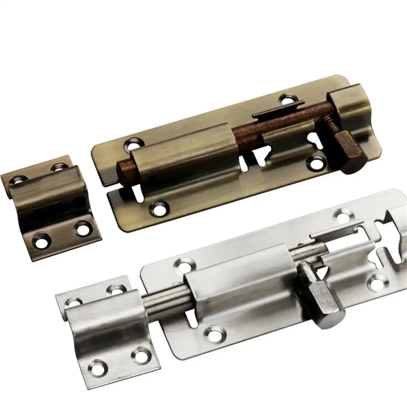 No Fuss Stainless Steel Sliding Bolt Door Latch With Smooth Self Closing Design Bold Multicolor Coating Adjusts Any Gap From Four To Twelve Inches Dead Solid Garage Shed Cabinet Lock For Every Day Home Use Two Pack