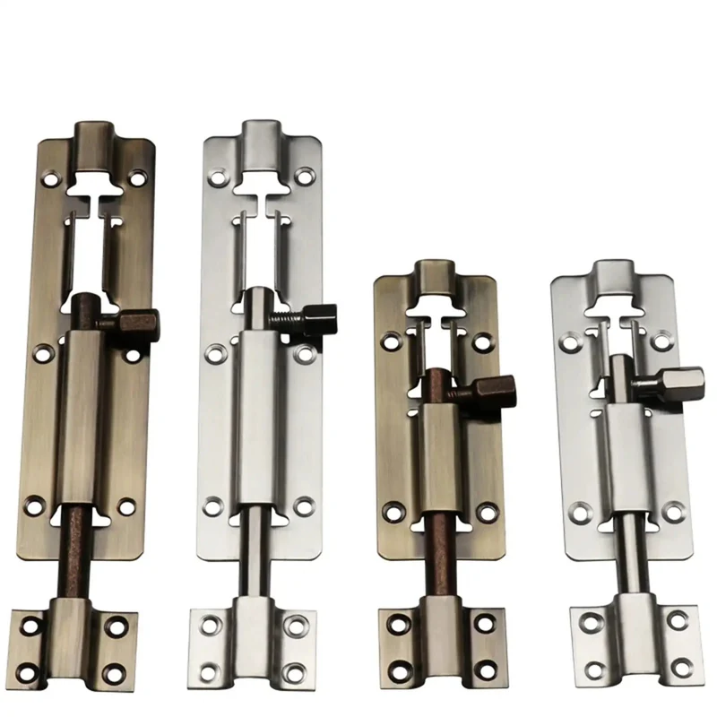 No Fuss Stainless Steel Sliding Bolt Door Latch With Smooth Self Closing Design Bold Multicolor Coating Adjusts Any Gap From Four To Twelve Inches Dead Solid Garage Shed Cabinet Lock For Every Day Home Use Two Pack