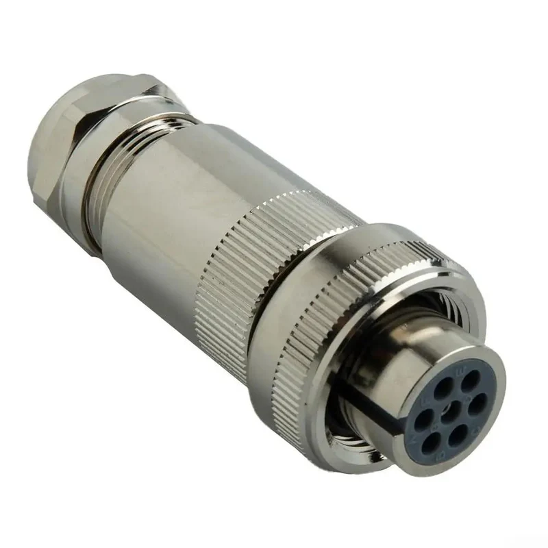 Heavy Duty 7 Pin Proportional Valve Connector Plug And Play Female Socket Fits Rexroth Moog Atos Parker Hydraulic Valves Din En175201 804 Standard Rock Solid Build Straight Up Industrial Grade Wiring Adapter