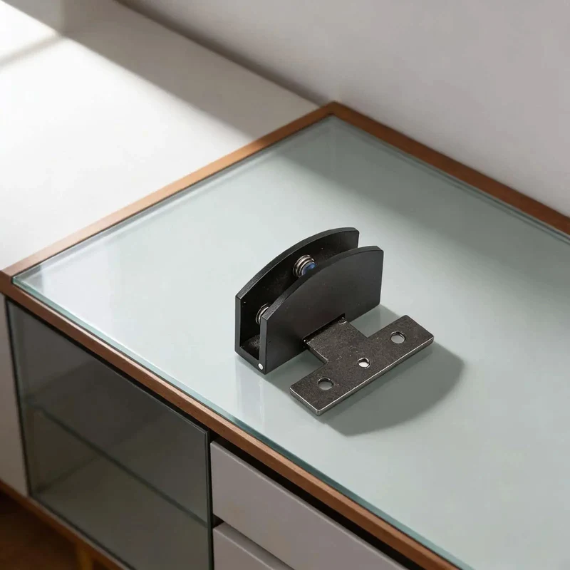 Heavy Duty Frameless Glass Door Hinge And Zinc Alloy Cabinet Clamps For 8 Millimeter Panels Smooth Glide Fit For Wine Racks And Display Cases Matte Black Hardware That Nails The Job