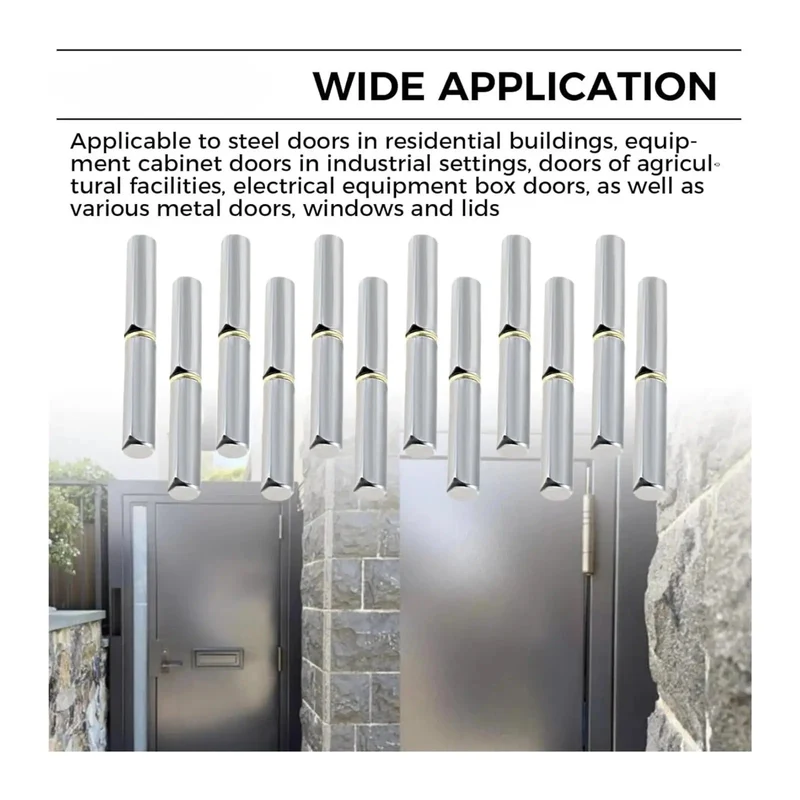 Workhorse Grade 12 Piece Weld On Bullet Hinges For Yard Gates Top Shelf Heavy Duty Carbon Steel Barrel Joint With Quick Tack Install 120 X 16 Mm 9 Mm Pin Profile