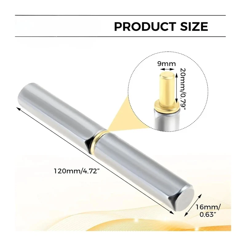 Workhorse Grade 12 Piece Weld On Bullet Hinges For Yard Gates Top Shelf Heavy Duty Carbon Steel Barrel Joint With Quick Tack Install 120 X 16 Mm 9 Mm Pin Profile