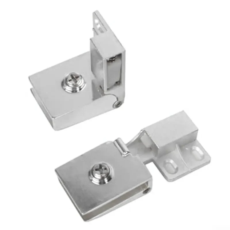 Heavy Duty Frameless Glass Door Hinges For 6mm Cabinets Showers And Bookshelves With TPE Washers Rustproof Galvanized Alloy Hella Durable Anti Scratch Silver Hardware