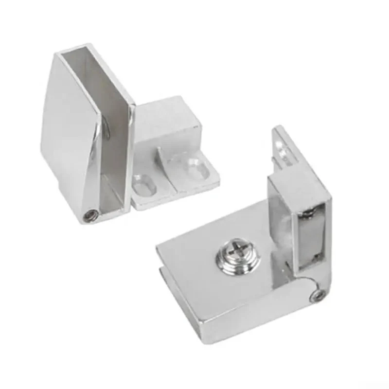 Heavy Duty Frameless Glass Door Hinges For 6mm Cabinets Showers And Bookshelves With TPE Washers Rustproof Galvanized Alloy Hella Durable Anti Scratch Silver Hardware