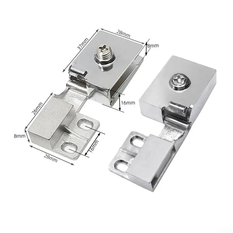 Heavy Duty Frameless Glass Door Hinges For 6mm Cabinets Showers And Bookshelves With TPE Washers Rustproof Galvanized Alloy Hella Durable Anti Scratch Silver Hardware