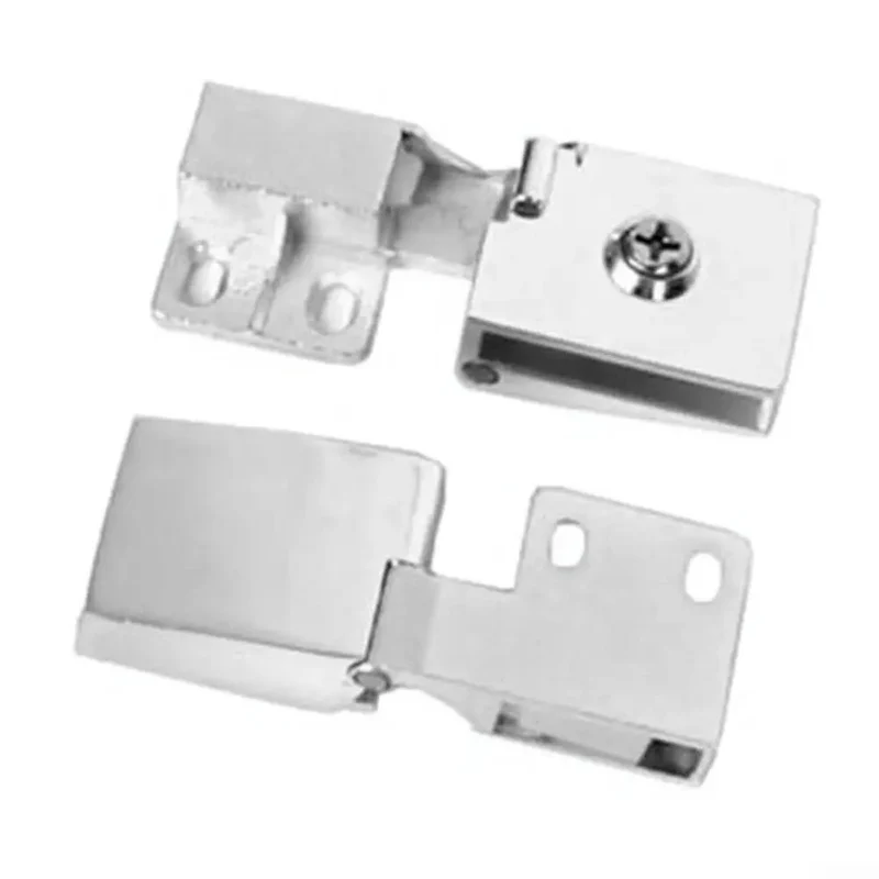 Heavy Duty Frameless Glass Door Hinges For 6mm Cabinets Showers And Bookshelves With TPE Washers Rustproof Galvanized Alloy Hella Durable Anti Scratch Silver Hardware