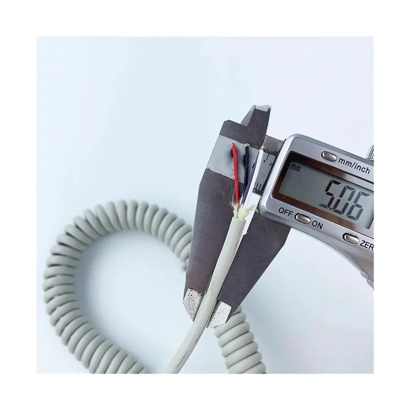 Slick 4-Core Coiled Power Cord With Rad Spiral Design Offering Seamless Electrical Connections And No Tangles Featuring Durable Polyurethane Jacket With Telescopic Flexibility For Sweet Moving Circuit Setups And Reliable Vertical Motion Apps