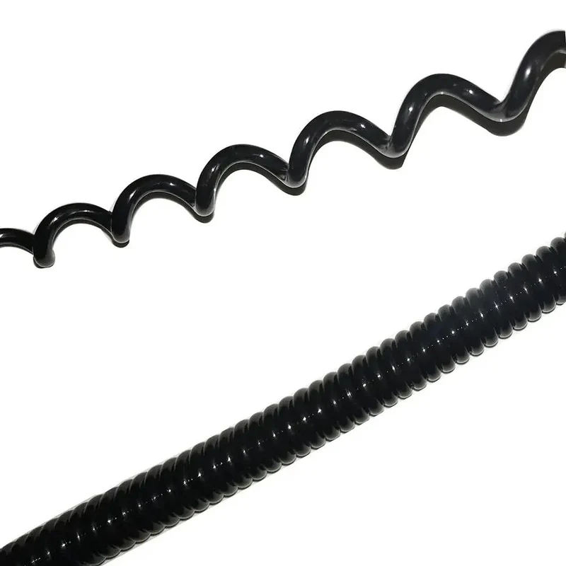 Heavy Duty Six Core Coiled Extension Cord With Spiral Spring Retraction For Mobile Equipment And Fixed Setups Tangle Free Stretch Cable Delivers Slick Operation And Rock Solid Connections Zero Drama Guaranteed