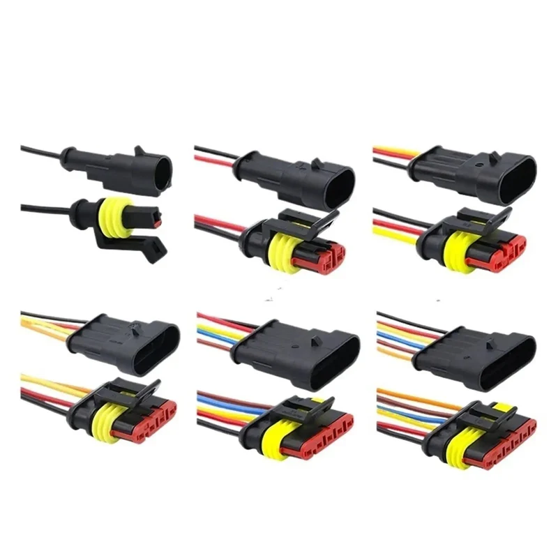 Solid As A Rock Premium Automotive Waterproof Connector Plugs With Pre Cut Wires One To Six Pin Male Female Sockets For Hid Lighting And Car Wiring Projects