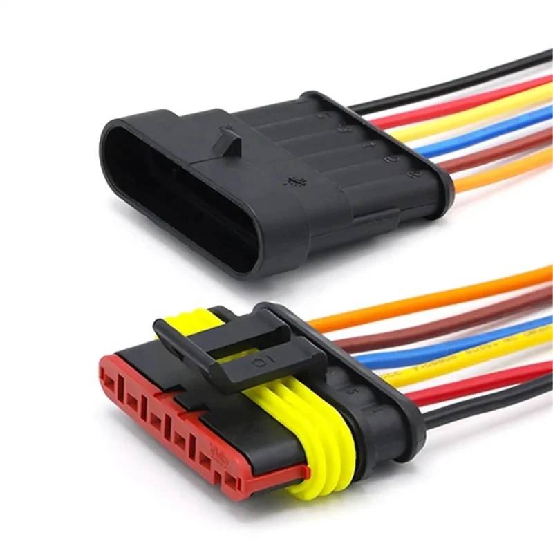 Solid As A Rock Premium Automotive Waterproof Connector Plugs With Pre Cut Wires One To Six Pin Male Female Sockets For Hid Lighting And Car Wiring Projects