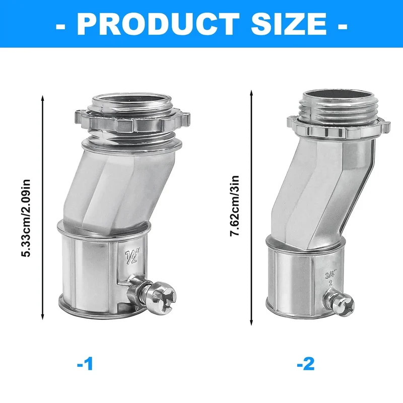 6 Piece Offset Conduit Connectors Zinc Alloy Electrical Tube Fittings With Hella Secure Grip That Drops Into Place For Tight Spots And Provides Knockout Level Durability For Heavy Duty Home Run Wiring Projects You Can Trust