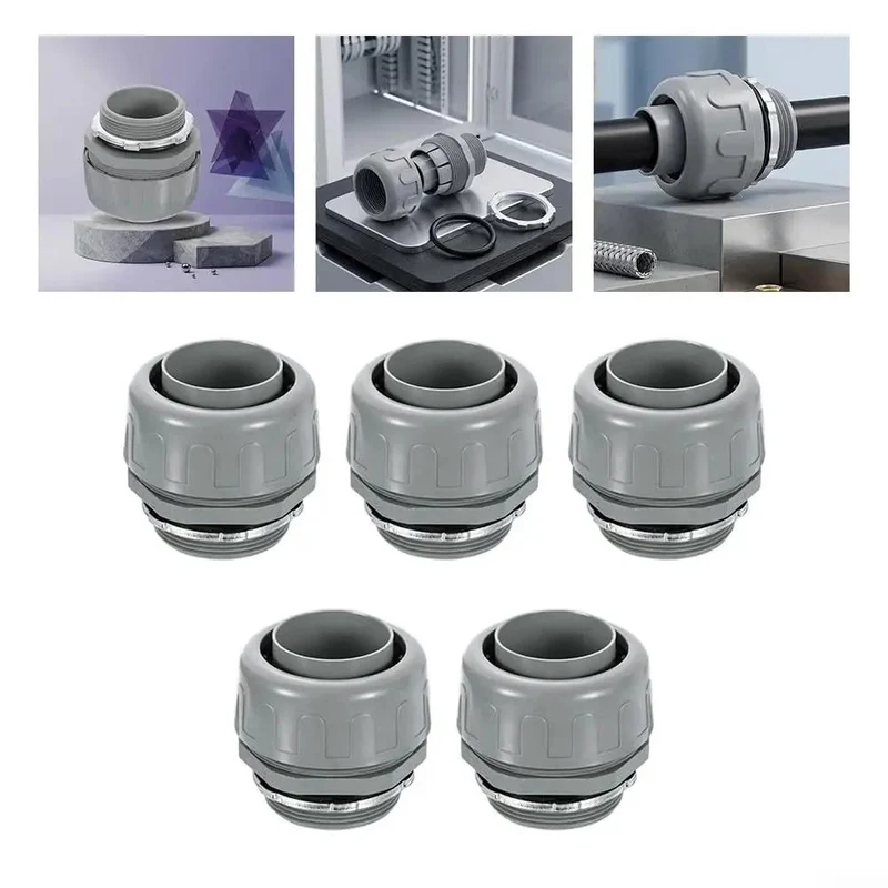 Five Pack Boss Grade 2 Inch NPT Nonmetallic PVC Flexible Conduit Connector Set With 180 Degree Bend For Zero Struggle Wiring And Quick Hookup On Every Residential Or Trade Project