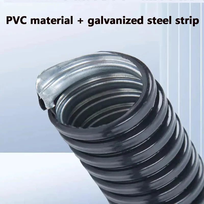 Hella Tough Flexible Pvc Coated Steel Conduit Corrugated Electrical Tubing Wire Loom Cable Protector Harness Sleeve Waterproof Abrasion Resistant Home And Car Wiring Setup