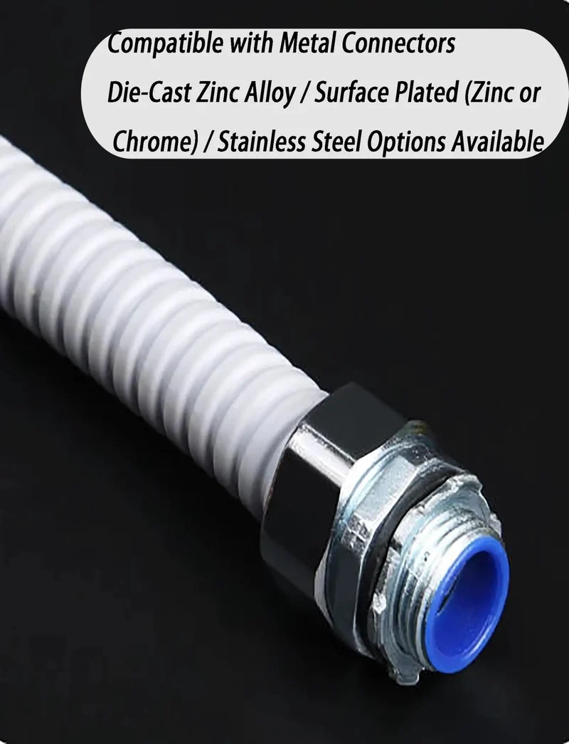 Pro Grade Fire Resistant Flexible Electrical Conduit Roll With Reinforced Steel Core And Slick PVC Jacket For Tight Indoor Outdoor Cable Runs 33 Feet Heavy Duty Wire Armor