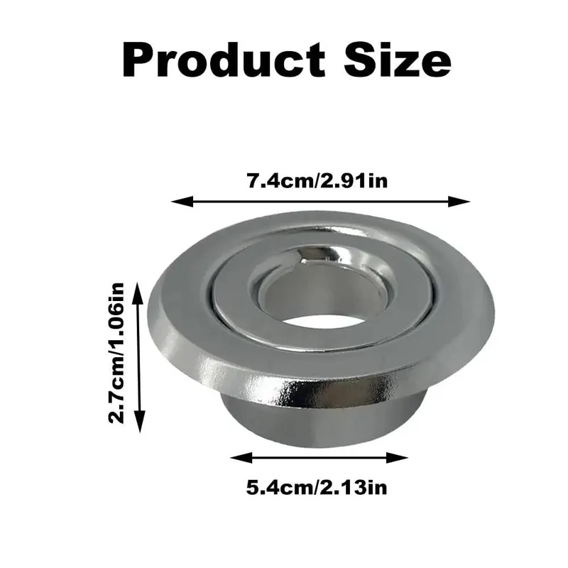 Six Pack Heavy Duty Fire Sprinkler Head Covers With Slick Electroplated Coating And Adjustable Height Flush Mount Design For Corrosion Resistant Ceiling Trim That Looks Sharp