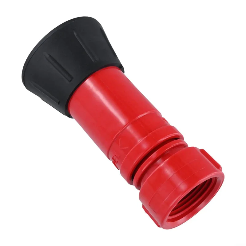 Badass Heavy Duty 1 Inch Fire Hose Nozzle Slick Red Thermoplastic Design Powers Up High Pressure Spray Jet Or Smooth Fog Pattern For Pro Firefighting And Backyard Irrigation Chores