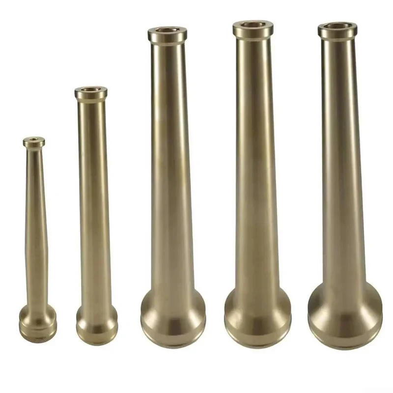 Heavy Duty Solid Brass Fire Hose Nozzle One Point Five Inch NPT Fitting For Hardcore Industrial Firefighting And Straight Shot Water Flow Control Built Tough As Nails For Real World Pressure Tests