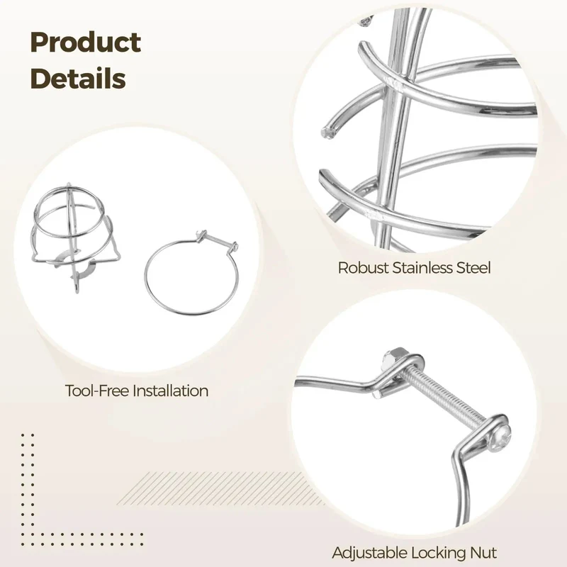 10 Pack Stainless Steel Fire Sprinkler Guard Cages For 1/2 Inch Heads With Rugged Wire Mesh Design For Ceiling Mount Impact Protection Against Ladders And Tools To Keep Your System Bulletproof And Stress Free