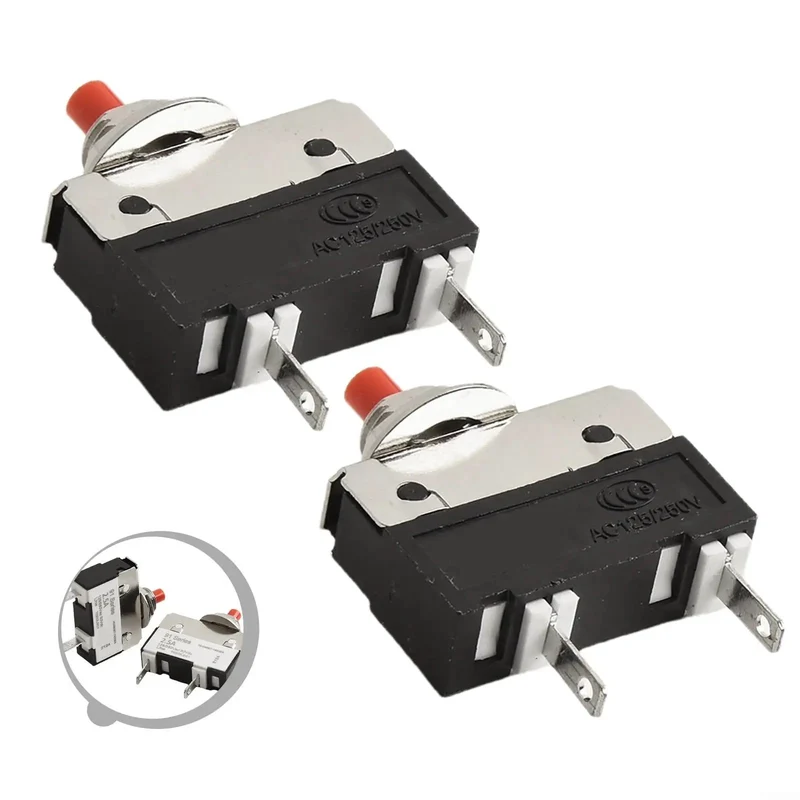 Straight Up No Sweat Push Button Circuit Breaker Switch 2.5A To 5A With Dead Simple Manual Reset For Blenders Vacuums And Small Appliances Quick Overload Relief Fuse Swap