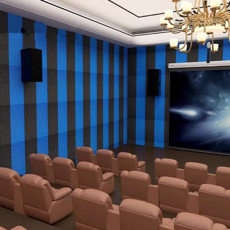 Heavy Duty Self Adhesive Acoustic Panels For Walls Waterproof Soundproof Foam Roll High Density Studio Recording Noise Blocking Pads Beefy Top Shelf Waterproof Padding No Fuss Install Blue Solid Coverage