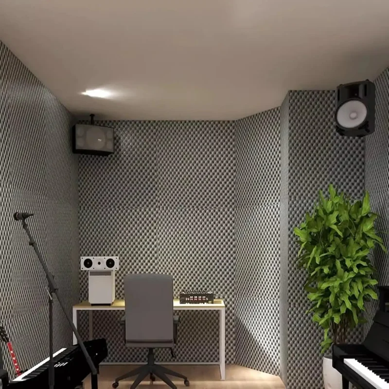 High Density Acoustic Foam Panels For Room Noise Reduction Water Resistant Soundproof Wall Pads With Tight Adhesive Backing Hardcore Studio Blocks That Totally Knock Out Echoes And Level Up Your Vibe Zone