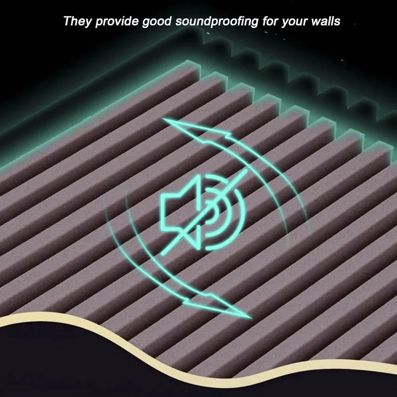 High Density Acoustic Foam Panels For Room Noise Reduction Water Resistant Soundproof Wall Pads With Tight Adhesive Backing Hardcore Studio Blocks That Totally Knock Out Echoes And Level Up Your Vibe Zone