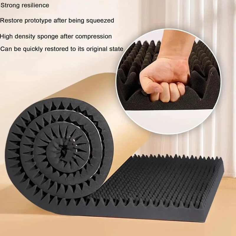 Top Notch Heavy Duty Closed Cell PU Acoustic Foam Panels For Home Studios And Gyms Ultra Resilient Self Adhesive Sound Proof Pads Quick Peel Stick Noise Blocking Tiles Pro Grade Finish