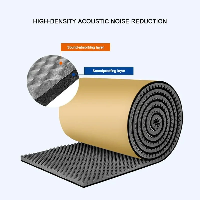 Heavy Duty Blue Egg Crate Acoustic Foam Roll High Density Sound Dampening Sheets With Easy Peel Stick Backing Perfect For Quieting Home Studios And Noise Blocking Bedroom Upgrades That Genuinely Kill Echo And Keep Your Setup Totally Sweet