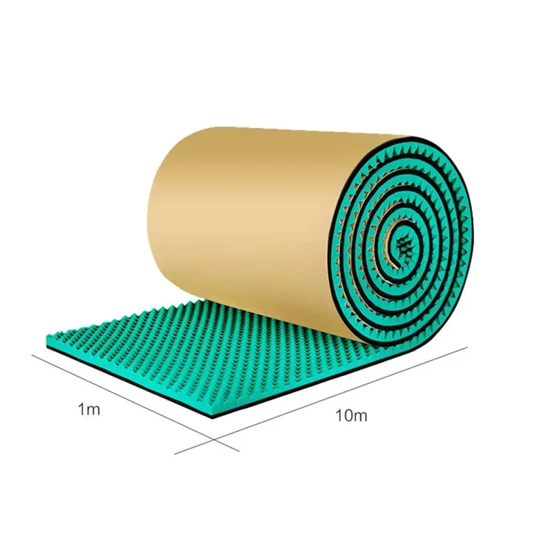 Top Shelf Marine Grade Self Adhesive Acoustic Foam Roll Egg Crate Soundproof Wall Panels High Density Noise Blocking Home Studio Sheets Yellow 1M For Your Spot