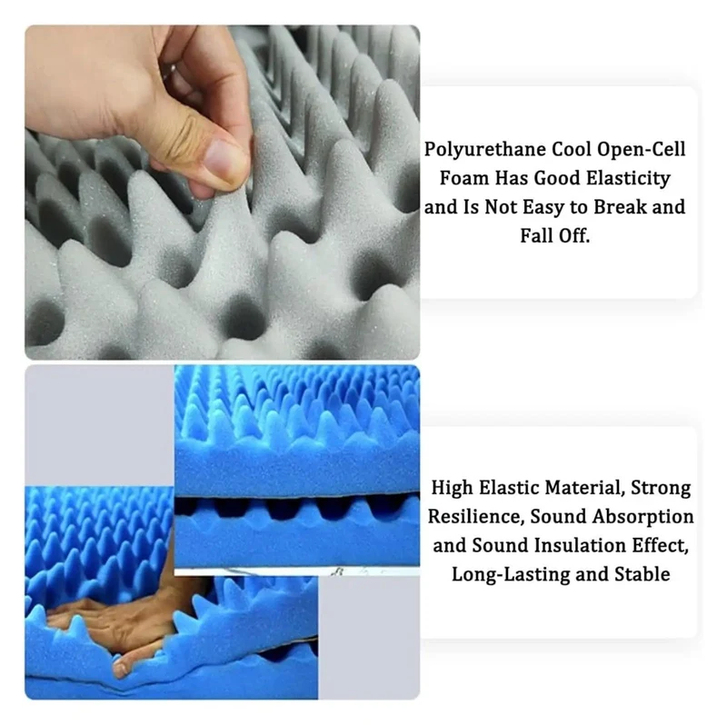 Premium Soundproofing Panels 3 Cm Thick Acoustic Foam Wall Mats Peel Adhesive Strip For Recording Studios Home Theater Decibel Killer Noise Hater Vibration Absorbing Mats Easy Cut Flexibility For Any Space To Stop The Ruckus