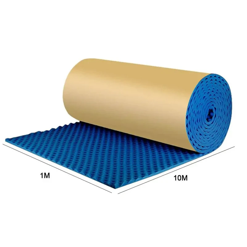 Beast Grade High Density Soundproof Foam Roll With Strong Self Adhesive Egg Crate Acoustic Panels For Fast Room Silence And Quiet Home Studio Noise Dampening Wall Tiles Flame Retardant Yellow Setup