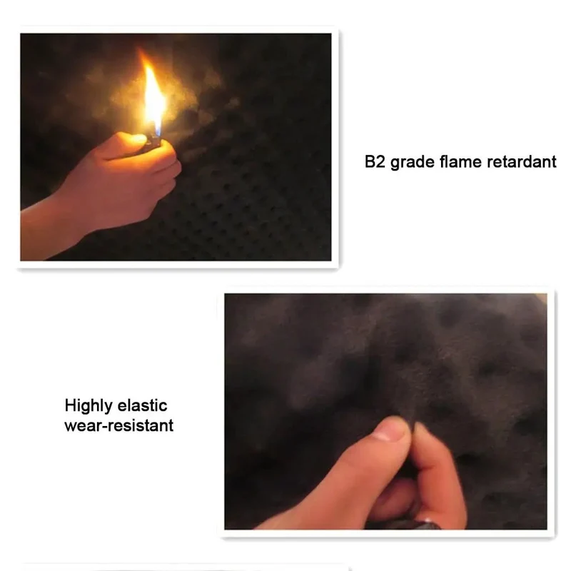 Self Adhesive Gray Egg Crate Acoustic Foam Rolls For Room Taming And Echo Busters Flame Retardant Heavy Duty Noise Absorbing Pads Peel Stick No Hassle Quick Setup Coverage